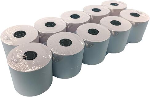 2 1/4 in x 150 ft Calculator Paper Rolls 2 1/4 Adding Machine Tape Paper Rolls, for HR-10RC, HR-170RC, HR-200RC, EL-1197PIII, EL-1801V, P23-DHV-3, CP-90A, MP11DX-2, 1280-2, 53 GSM, 10 Rolls in Kuwait