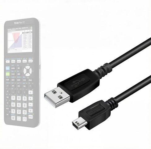 TI-84 Plus CE Charger for Texas Instruments TI84 Graphing Calculator | TI 84 Plus CE Color Charging Cord, TI-Nspire CX II CX CAS TI-83 TI-89 Graphing Calculator Date Charger Cable-3.3FT in Kuwait