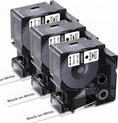3X Compatible with DYMO Label Maker Refills D1 1/2 Inch x 23Ft White 45013 | Compatible with DYMO D1 Label Tape Cartridges a45013 45013s S0720530 for LabelManager 160 210D 280 360D 420P PnP 500TS 640CB in Saudi Arabia