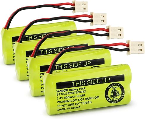 BT183342/BT283342 2.4V 800mAh Ni-MH Cordless Phone Battery Pack | Compatible with AT&T VTech Cordless Phone Batteries BT166342/BT266342 BT162342/BT262342 (Pack 2) in Saudi Arabia