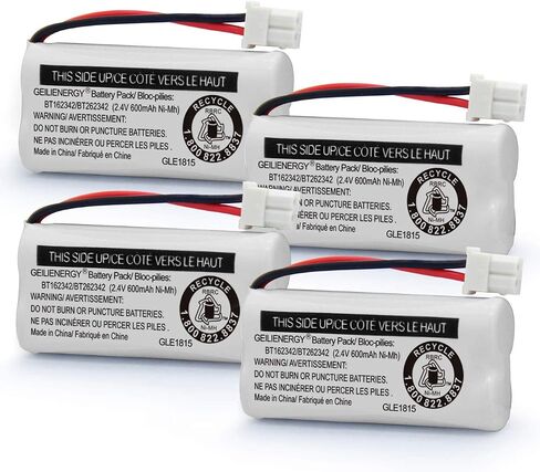 BT162342/BT262342 Battery Compatible for BT183342/BT283342 BT166342/BT266342 VTech CS6114 CS6419 CS6719 at&T EL52300 CL80111 Cordless Phone (Pack of 2) in Saudi Arabia