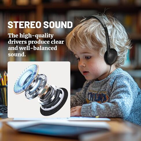 USB-C Headphones, 25-Pack, Black | Bulk Pack, Suitable for Classroom & School, For Children & Teenagers, Compatible with Pad & Smartphones in Saudi Arabia