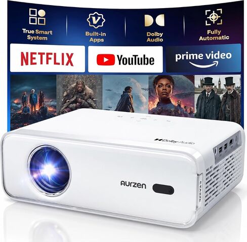 جهاز العرض الذكي Aurzen EAZZE D1G 4K المدعوم من Google TV مع واي فاي وبلوتوث in Kuwait