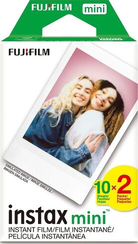 FUJIFILM Instax Mini Instant Film Twin Pack (White), 20 Photos | The instax film ensures sharp in Saudi Arabia