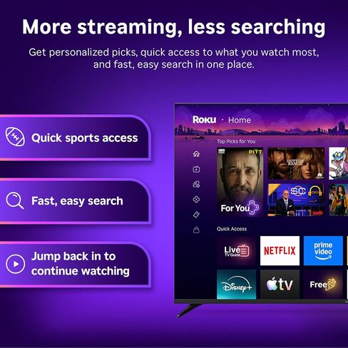 Roku Ultra, Ultimate Streaming Player - 4K Streaming Device for TV | HDR10+, Dolby Vision & Atmos - Bluetooth & Wi-Fi 6 - Rechargeable Voice Remote Pro with Backlit Buttons - Free & Live TV in Kuwait