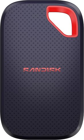 SANDISK 2TB Extreme Portable SSD (Old Model) - Up to 1050MB/s, USB-C, USB 3.2 Gen 2, IP65 Water and Dust Resistance, Updated Firmware - External Solid State Drive - SDSSDE61-2T00-G25 | Up to 1050MB/s, USB-C, USB 3.2 Gen 2, IP65 Water, Dust Resistance in Kuwait