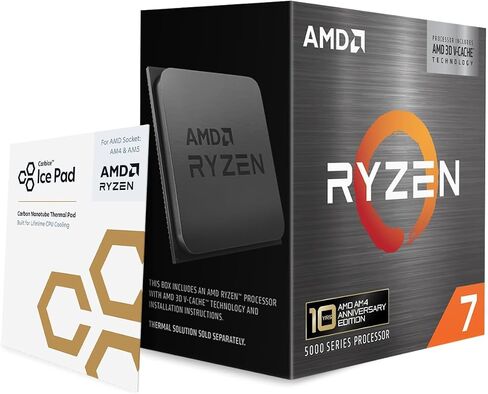 معالج AMD Ryzen 7 5800X3D ثماني النواة و16 خيطًا مكتبيًا مع تقنية AMD 3D V-Cache in Kuwait