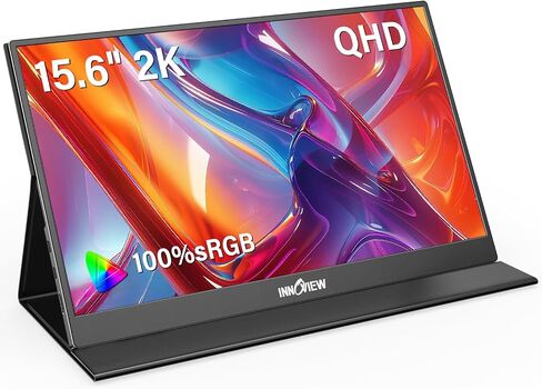 InnoView Portable Monitor, 15.6 Inch FHD 1080P HDMI USB C Second External Monitor for Laptop, Desktop, MacBook, Phones, Tablet, PS5/4, Xbox, Switch, Built-in Speaker with Protective Case in Saudi Arabia