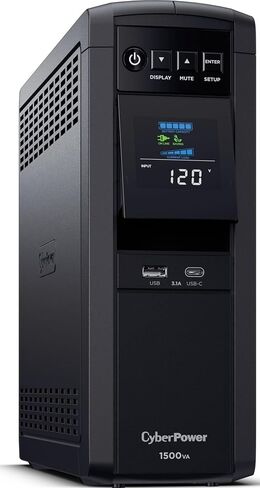 CyberPower CP2000PFCRM2U PFC Sinewave UPS Battery Backup | 2000VA/1200W, 8 Outlets, AVR, Short Depth 2U Rackmount, UL Certified in Kuwait