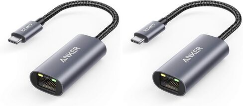 Anker USB C to Ethernet Adapter, Portable USB C Type-C 1-Gigabit Network Hub, 10/100/1000 Mbps,Network Adapter for MacBook Pro, iPad Pro 2019/2018, ChromeBook, XPS, Galaxy S9/S8, and More | Aluminum, Compact, 10/100/1000Mbps, USB C Ethernet Adapter for Ma in Saudi Arabia