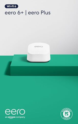 نظام Amazon eero 6+ Mesh wifi - يدعم خطط الإنترنت حتى جيجابت، تغطية تصل إلى 4500 قدم مربع، توصيل أكثر من 75 جهازًا، 3 عبوات in Kuwait