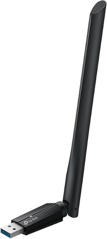 TP-Link AC600 USB WiFi Adapter for Desktop PC - USB Wireless Adapter for PC | WiFi dongle for PC with 2.4GHz, 5GHz High Gain Dual Band 5dBi Antenna, Supports Win11/10/8.1/8/7/XP, Black (Archer T2U Plus) in Kuwait