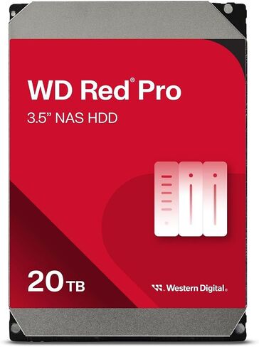 محرك الأقراص الصلبة الداخلي ويسترن ديجيتال 8 تيرابايت WD Red Plus NAS - 5640 دورة في الدقيقة، SATA 6 جيجابايت/ثانية، CMR، ذاكرة تخزين مؤقت 256 ميجابايت، 3.5 بوصة - WD80EFPX in Kuwait