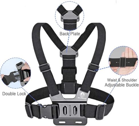 Adjustable Phone Chest Mount&Head Strap Kit,Quick-Release Harness for POV (Adjustable Phone Chest Mount & Head Strap Kit (1-Pack)) in Saudi Arabia