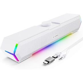 LENRUE G11 Computer Speakers for Desktop, Touch Lights PC Speakers with Surge Clear Sound, USB C/USB Powered, AUX Audio for Computer Desktop PC Laptop Desk in Saudi Arabia