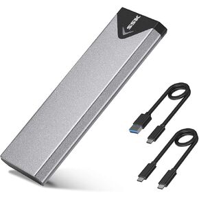 SSK M.2 إلى USB NVMe SATA SSD قارئ محول USB 3.2 Gen2 بسرعة 10 جيجابت في الثانية | لـ NVMe/SATA SSD، مفتاح M/B+M، شريحة RTL9210B، 10 جيجابت في الثانية PCIe، 6 جيجابت في الثانية NGFF، UASP، SMART & TRIM، 2240/2260/2280، LED، ألومنيوم in Kuwait
