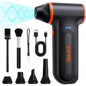 Compressed Air Duster,150000RPM Super Power air Blower,3-Speed Adjustable | rechargeable air duster with High speed brushless motor, 3-speed/multiple nozzles,for cleaning car, keyboard, computer, home. in Kuwait