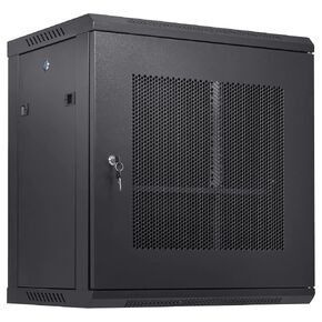 VEVOR 6U Wall Mount Network Server Cabinet, 14.8'' Deep, Server Rack Cabinet Enclosure, 200 lbs Max. Ground-Mounted Load Capacity, with Locking Glass Door Side Panels, for IT Equipment, A/V Devices in Saudi Arabia