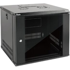Tecmojo 9U Wall Mount Server Cabinet IT Network Rack Enclosure Lockable Door and Side Panels Black,Cooling Fan, Glass Door, 17.7inch Depth,for 19" IT Equipment, A/V Devices in Saudi Arabia