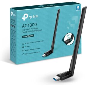 TP-Link USB WiFi 6 Adapter for Desktop PC -AX1800 Dual Band PC WiFi Adapter | USB 3.0 WiFi Dongle, Plug and Play Wireless Adapter, 2.4, 5GHz, 2×High Gain Antenna, WPA3, Win11/10 Only (Archer TX30U Plus) in Kuwait