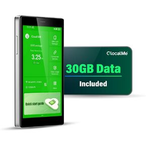 GlocalMe G4 Pro 4G Mobile Hotspot, 5 inch Touchscreen, International Travel | Portable WiFi Hotspot for Travel in 200+ Countries, No SIM Card Needed, 10 Connected Devices, Global 390+ Carriers Access in Saudi Arabia