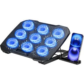 TECKNET Laptop Cooling Pad with Phone Stand, Laptop Cooler for 12-15.6 Inch in Saudi Arabia