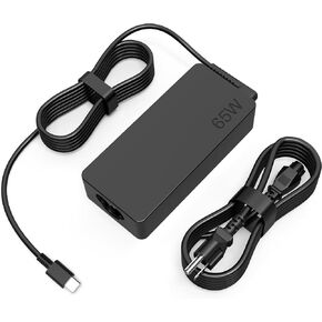 65W USB C Laptop Charger Compatible with Lenovo ThinkPad X1 X13 T14 T15 E14 E15 T480s T490 E480 Yoga 7i 9i Thinkbook 13s 14 15 16 Plus G4 65W 45W Computer Charger USB Type C AC Power Adapter in Saudi Arabia