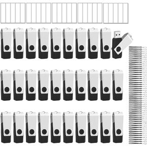 100Pack of 16GB USB2.0 Flash Drives FAT32 Thumb Drives 100 Strings & Labels | EASTBULL 360-Degree Rotating USB Flash Drive 16 G for Data Storage (Blue) in Saudi Arabia