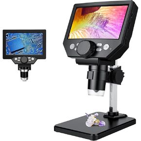 PalliPartners Digital Microscope for Coins with Light HD Screen | 4.3 Inch 1080P HD Screen, 10MP Camera, 1-1000X Zoom. Wireless USB Digital Microscope with Video Recorder for Inspection in Kuwait