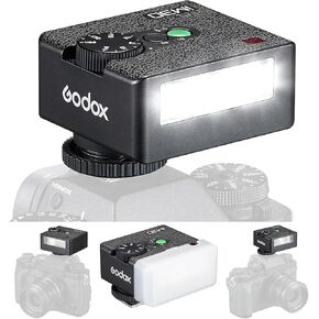 Godox Mini Flash Camera Flash Speedlite for Sony ZV1/ZV-E10, Canon, Nikon, Fuji & Ricoh GR3 GN15, 7-Level Power Adjustment, 230 Flashes with Cameras with Single-Contact Hotshoe and Diffuser in Saudi Arabia