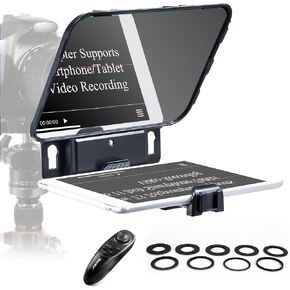 Desview T3 Teleprompter for Camera & Smartphone - Supports iPad/Tablet up to 10" - Beam Splitter Glass with Bluetooth Remote - Wide Angle Support for YouTube, TikTok & Live Streaming in Saudi Arabia