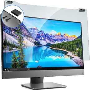 ZYY 2 Pack 23-24 Inch Computer Screen Blue Light Blocker for Monitor | Hang Type 23, 23.6, 23.8, 24 Inch UV Blocking Filter (21 1/4x13 3/8) for Eye Strain, Acrylic Anti Blue Light Screen Protector in Saudi Arabia