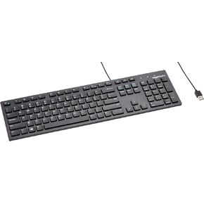 Amazon Basics Wired QWERTY Keyboard, Works with Windows, Plug and Play, Easy to Use with Media Control, Full-Sized, Black in Saudi Arabia