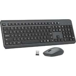 Wireless Keyboard and Mouse Combo, Full Size Silent Ergonomic Keyboard and Mouse, Long Battery Life, Optical Mouse, 2.4G Lag-Free Cordless Mice Keyboard for Computer, Mac, Laptop, PC, Windows in Saudi Arabia