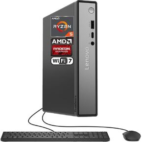 كمبيوتر Lenovo ThinkCentre 55q Gen 6 MFF Business، معالج AMD Ryzen 5 220، ذاكرة وصول عشوائي DDR5 سعة 16 جيجابايت، محرك أقراص PCIe SSD بسعة 256 جيجابايت، واي فاي 7، دعم شاشة 4K مزدوجة، لوحة مفاتيح وماوس سلكية، نظام التشغيل Windows 11 Pro in Kuwait