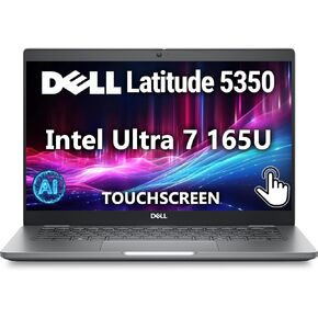 كمبيوتر محمول Dell Latitude 5350 بشاشة لمس 13.3 بوصة FHD AI للأعمال، Intel Core Ultra 7-165U، ذاكرة الوصول العشوائي DDR5 سعة 32 جيجابايت، 1 تيرابايت SSD PCIe، WiFi 6E + BT، لوحة مفاتيح بإضاءة خلفية، كاميرا ويب FHD+، Windows 11 Pro in Kuwait