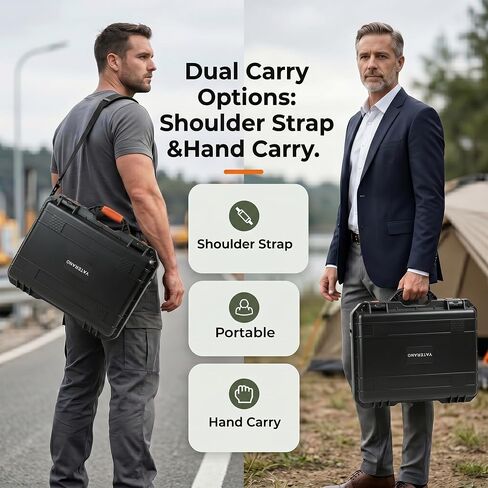 Starlink Mini Case, Waterproof Hard Carrying Case for Star Link Mini Dish Accessories with Shoulder Strap,handheld design, Precision Cut Foam For Starlink Accessories, for Outdoor Travel RV Camping in Saudi Arabia