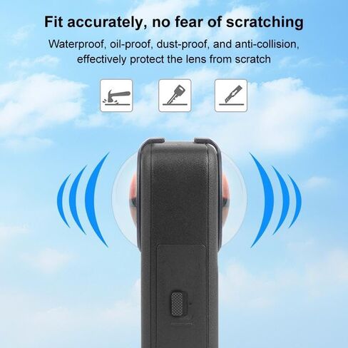 Premium Lens Cover for DJI Osmo 360, 10H Tempered Glass Lens Cap | Waterproof Dustproof Anti-scratch Lens Protector, 98% High Transmittance for Clearer Image Osmo 360 Camera Lens Guard in Saudi Arabia