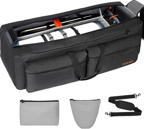 TORIBIO 40" Large Telescope Bag Case for Telescope Tube & Tripod | Soft Padded, Divider, Compatible with Gskyer ToyerBee Celestron Telescope, Shoulder Strap, Multi-pockets in Kuwait