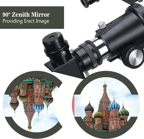 Telescopes, Telescope for Kids and Adults Beginners, 70mm Aperture 400mm Focus Length Refractor Travel Telescope with AZ Mount for Observe The Moon and Landscape (White) in Saudi Arabia