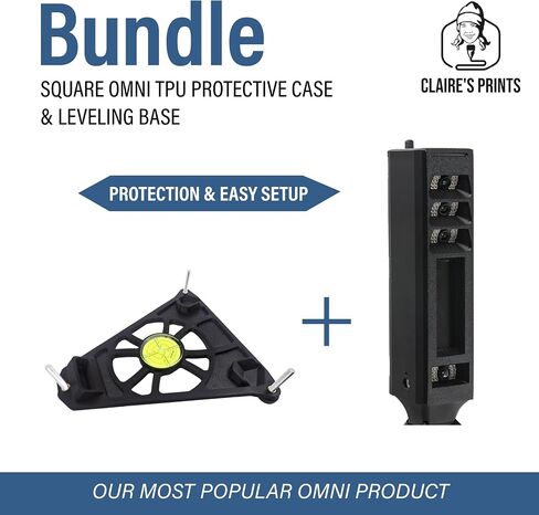 Level and Protect Bundle for Square Golf Omni Launch Monitor, Leveling Base for OEM Tripod Plus Shock Absorbing TPU Protective Case in Saudi Arabia