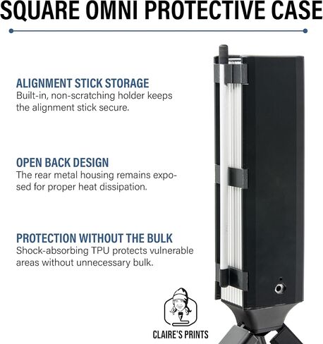 Level and Protect Bundle for Square Golf Omni Launch Monitor, Leveling Base for OEM Tripod Plus Shock Absorbing TPU Protective Case in Saudi Arabia