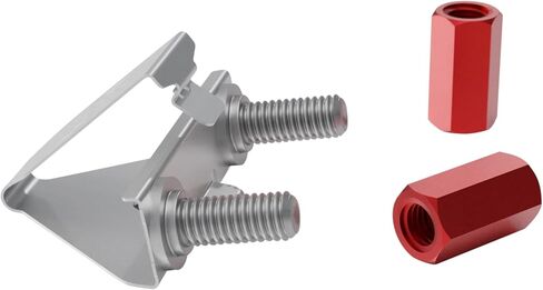 PATCHBOX/dev/Mount - Toolless Installation Cage Nut Alternative Device Mount Screws for Patch Panels, Computer Cabinets, Servers, and Network Racks - for 19" Rails, Supports 15kg - 50-Pack in Saudi Arabia