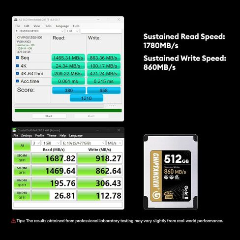 Gold II 512GB CFexpress 4.0 Type A Card VPG800 Certified Sustained Read 1780MB/s & Write 860MB/s for Photographers & Videographers - Sony Alpha FX RAW 8K/12K Video in Kuwait
