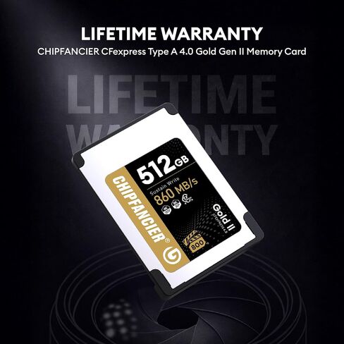 Gold II 512GB CFexpress 4.0 Type A Card VPG800 Certified Sustained Read 1780MB/s & Write 860MB/s for Photographers & Videographers - Sony Alpha FX RAW 8K/12K Video in Kuwait