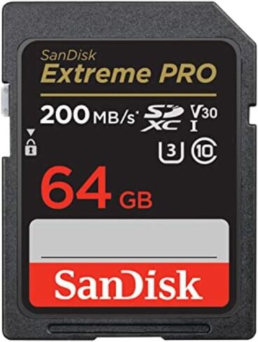 SANDISK 64GB Extreme PRO SDXC UHS-I Memory Card - C10, U3, V30, 4K UHD, SD Card - SDSDXXU-064G-GN4IN | UHS-I, V30, U3, Class 10, 4K video in Kuwait