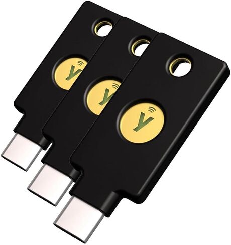 Yubico - Security Key C NFC - Basic Compatibility - Multi-Factor authentication (MFA) Security Key and passkey, Connect via USB-C or NFC, FIDO Certified in Kuwait