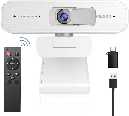 كاميرا ويب NexiGo N60 1080P مع ميكروفون، وغطاء للتحكم في البرامج والخصوصية، وكاميرا ويب للكمبيوتر USB HD، التوصيل والتشغيل، للتكبير/السكايب/الفرق، والمؤتمرات ومكالمات الفيديو in Kuwait