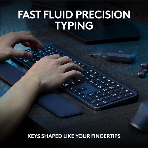 لوحة مفاتيح وماوس لاسلكية من لوجيتك MX Keys S Combo Performance - جرافيت | جهاز استقبال بلوتوث أو Logi Bolt USB متضمن، يتصل بما يصل إلى 3 أجهزة، مفاتيح ذكية بإضاءة خلفية، 8K DPI، تمرير سريع in Kuwait