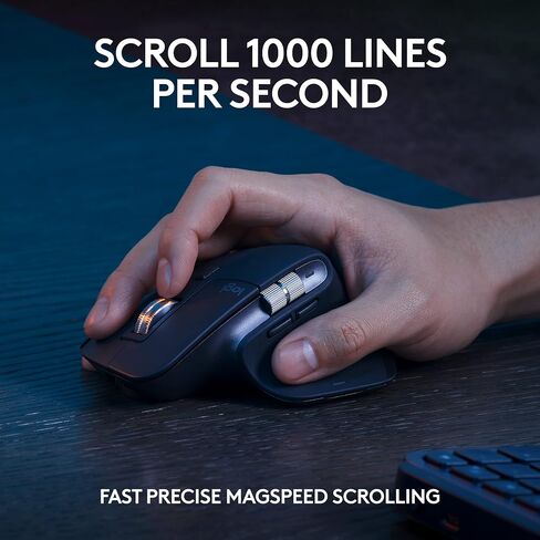 لوحة مفاتيح وماوس لاسلكية من لوجيتك MX Keys S Combo Performance - جرافيت | جهاز استقبال بلوتوث أو Logi Bolt USB متضمن، يتصل بما يصل إلى 3 أجهزة، مفاتيح ذكية بإضاءة خلفية، 8K DPI، تمرير سريع in Kuwait